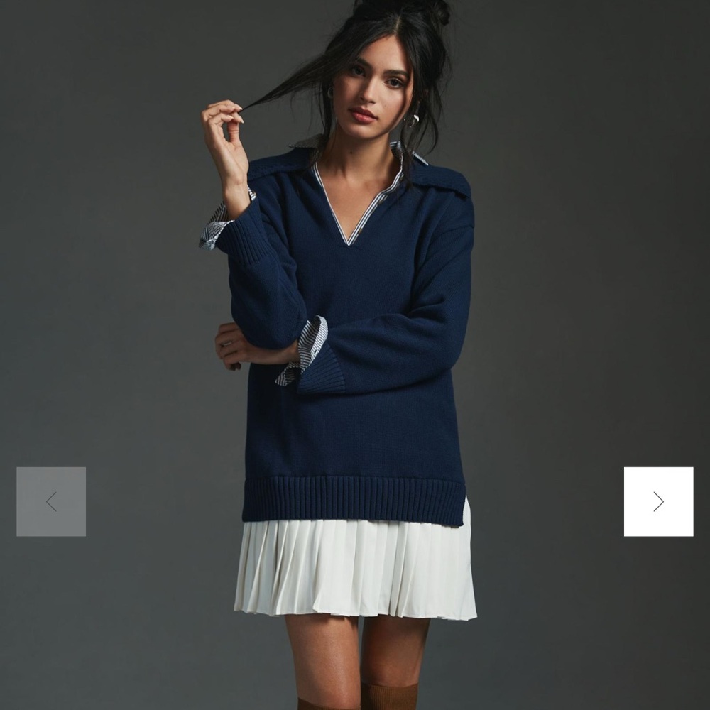 English Factory Layered Sweater Dress